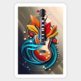 Abstract Guitar Sticker